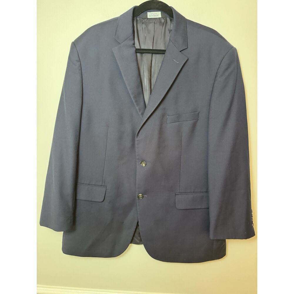 Jos A Bank Travelers Blazer Men’s 46R Navy Blue Wool Suit Jacket Sport Coat